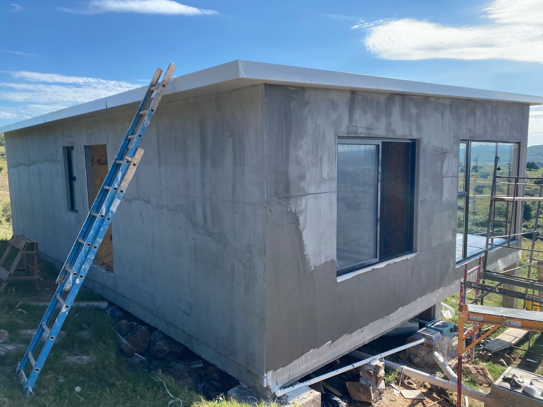 Fachada durante la ejecución