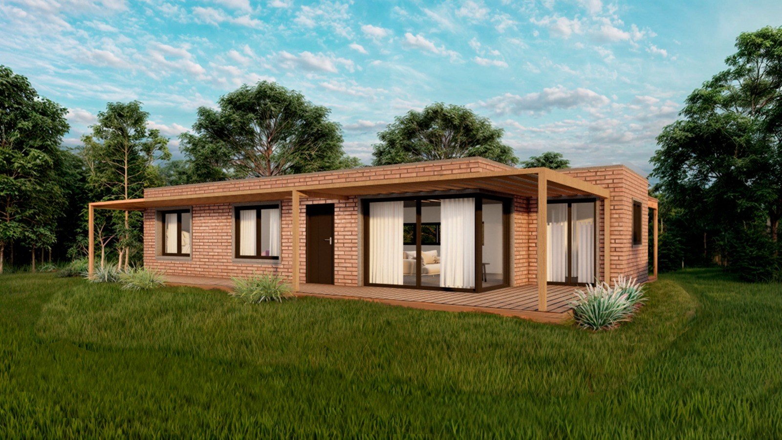 Propuesta de fachada y galería — Render