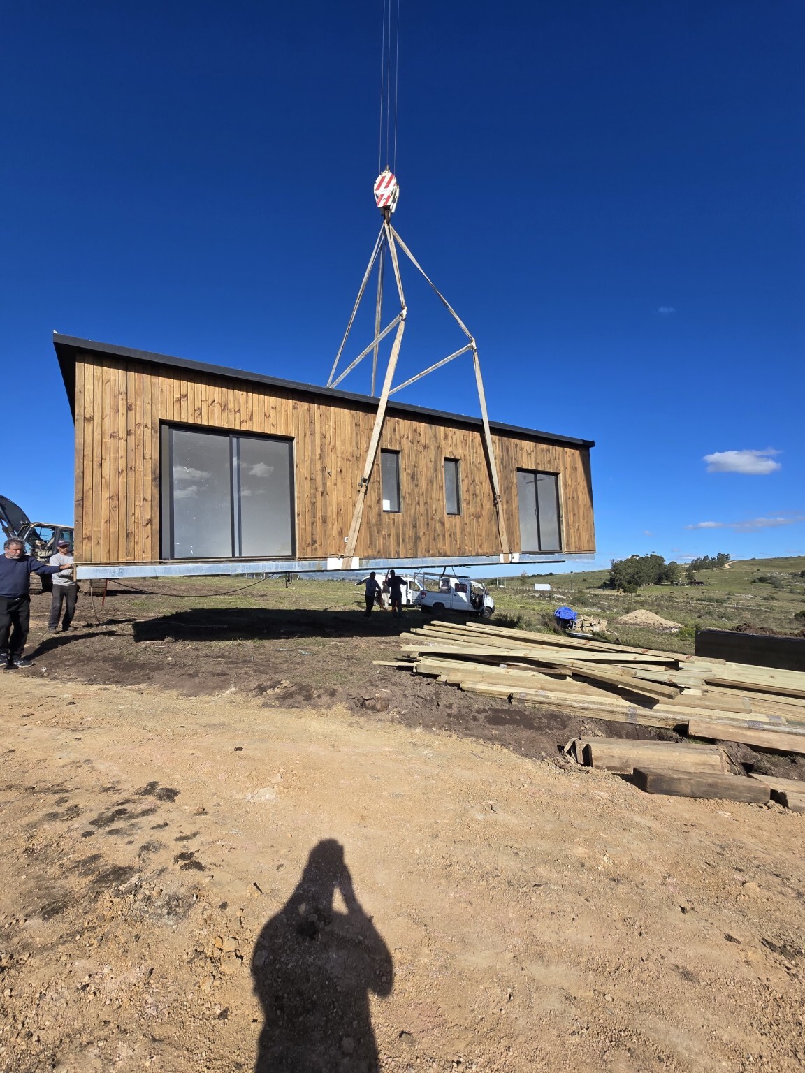 Módulo Horizonte de 33 m²: Izaje del módulo