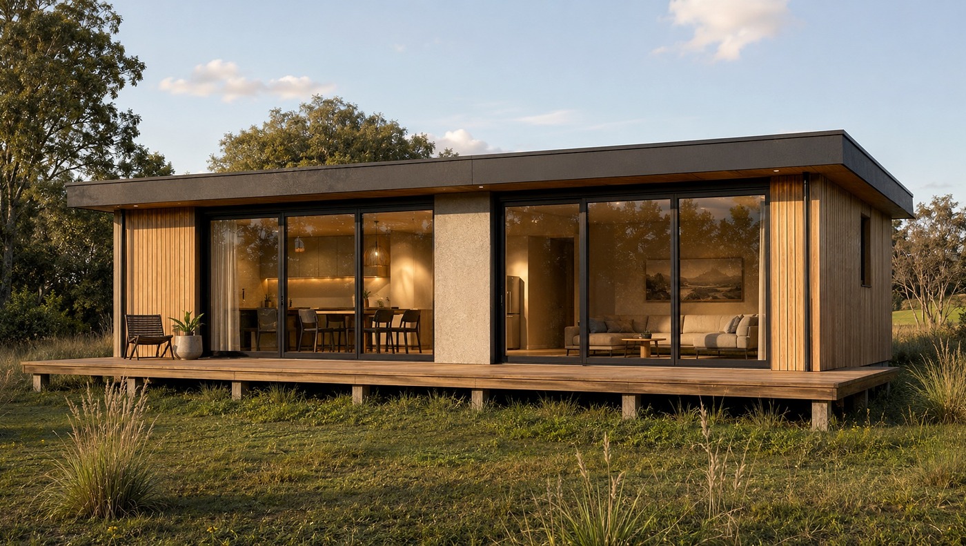 Render del diseño modular Equilibrio